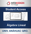 WebAssign 6 meses (Univ. Anáhuac Querétaro: Álgebra Lineal)