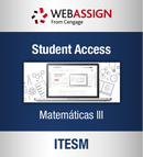 Enhanced WebAssign 12 meses (Matemáticas III: Itesm)